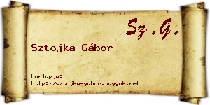 Sztojka Gábor névjegykártya